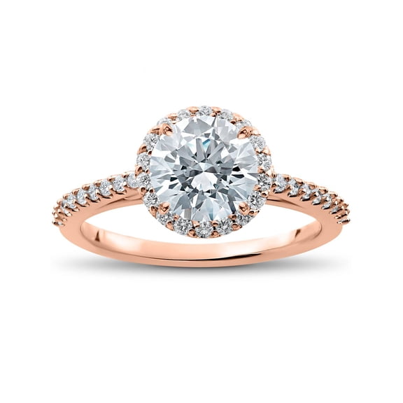 Pompeii 1/3 ct Round Halo Diamond Engagement Ring Setting (F/G,VS2-SI1)