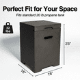 thumbnail image 2 of Mondawe 16 Inch Outdoor Propane Tank Cover - 20 LB Concrete Storage Hideaway with Side Table Function (Black), 2 of 8