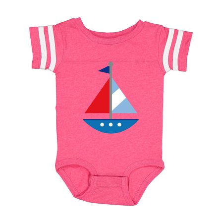 

Inktastic Personalized Sailboat Gift Baby Boy or Baby Girl Bodysuit