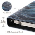 thumbnail image 3 of FORMRS 3 Ring Photo Album 4"x6" Self Adhesive Large Capacity PU Leather Cover, Ocean Waves, 3 of 8