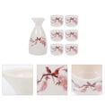 thumbnail image 6 of Japanese Style Sake Pot Liquor Holders White Wine Serving Holders Sake Cups, 6 of 8