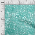 thumbnail image 2 of oneOone Tissu Polyester Spandex Bleu Turquoise Tissu de Robe en Moire Tissu Imprimé au Mètre 56 Pouces de Large, 2 of 4