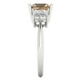 thumbnail image 3 of Clara Pucci 14K White Gold 2.5ct Champagne Three-Stone Ring for Women, 3 of 8