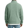 thumbnail image 5 of Huankd Men Quarter Zip Pullover Sweaters Casual Stand Collar Thermal Long Sleeve Sweatshirt 1/4 Zipper Winter Warm Polo Sweater Mint Green L, 5 of 5