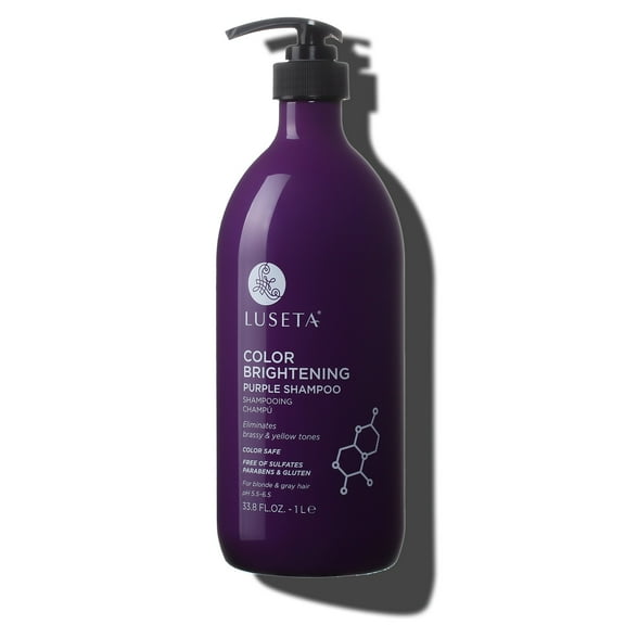 Luseta Color Brightening Color Correction Purple Shampoo for Blonde & Gray Hair - Sulfate Free Paraben Free Color Safe