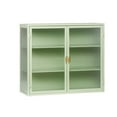 thumbnail image 5 of GZXS Modern Wall Mounted Cabinet, 27.56" Metal Storage Cabinet with 2 Fluted Tempered Glass Doors and Detachable Shelves, Mint Green, 5 of 8