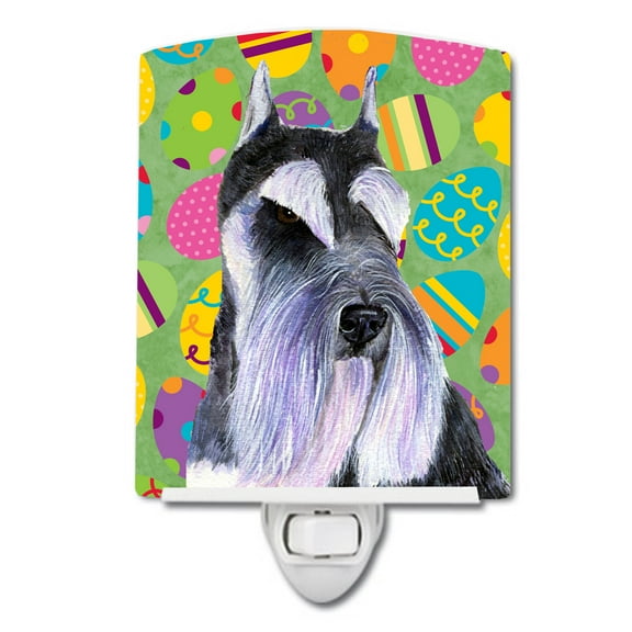 Schnauzer Easter Eggtravaganza Ceramic Night Light