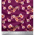 thumbnail image 1 of Soimoi Crepe Silk Fabric Blossom Floral Printed Fabric 1 Yard 42 Inch Wide, 1 of 5