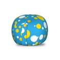 thumbnail image 1 of Retro Storage Toy Bag Chair, Classic Print of Polka Dots in Various Sizes Energetic Summer Vibes, Stuffed Animal Organizer Washable Bag, Large Size, Mustard White, by Ambesonne, 1 of 3