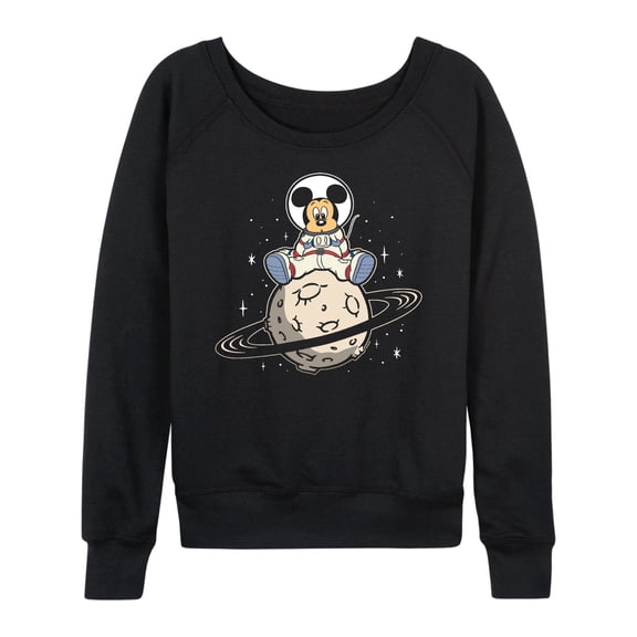 Mickey & Friends - It's A Small Moon - Women's Lightweight French Terry Long Sleeve Shirt