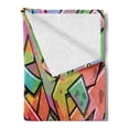 thumbnail image 2 of Colorful Soft Flannel Fleece Throw Blanket, Abstract Grunge Arrows Graffiti Inspired Style Illustration Print, Cozy Plush for Indoor and Outdoor Use, 60" x 80", Multicolor, by Ambesonne, 2 of 5