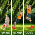 thumbnail image 2 of Celawork 2-Pack Kids Swing Set, Green Heavy Duty Swing Seat+ Red Climbing Ropes Tree Swing with Platforms, Playground Swing Accessories for 3 years+, 2 of 6