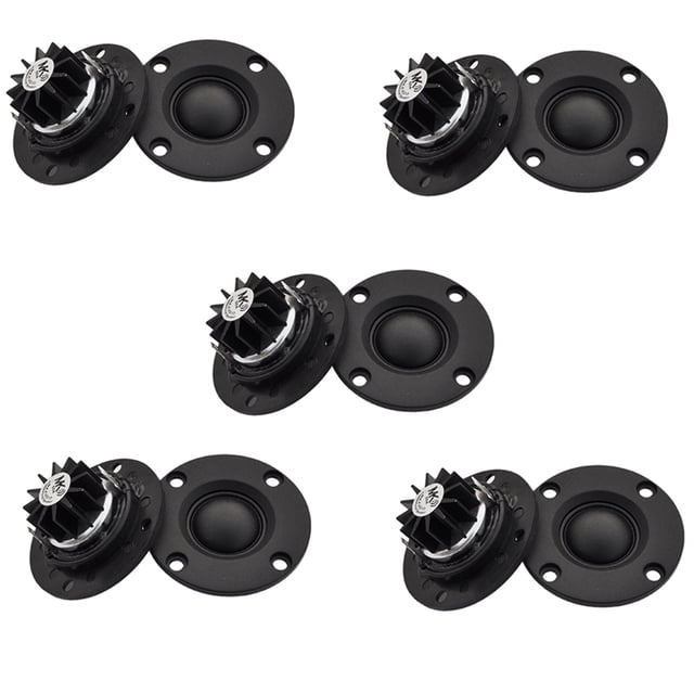 Tweeter Altavoz 6 Ohm 30W Hifi Película de Seda de Cúpula Blanda Altoparlante Neodimio Disipador de Dentado 10 Pcs