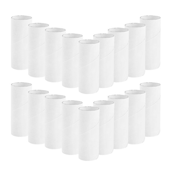 30PCS Craft Rolls Creative Fun Carton Tubes para manualidades y manualidades para niños dibujando blanco