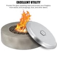 thumbnail image 4 of Housse de Foyer en Acier Inoxydable pour Feu de Camp, Couvercle Rond Robuste et Résistant aux Intempéries avec Poignée, pour Patio et Camping, Argent, Convient de 20x20 à 38x38 Po, 4 of 7