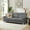 Gray, variant on Aukfa 84" Contemporary Sofa for Living Room, Snowfleece 3-Seater Sofa with Naihead Trim, Gray