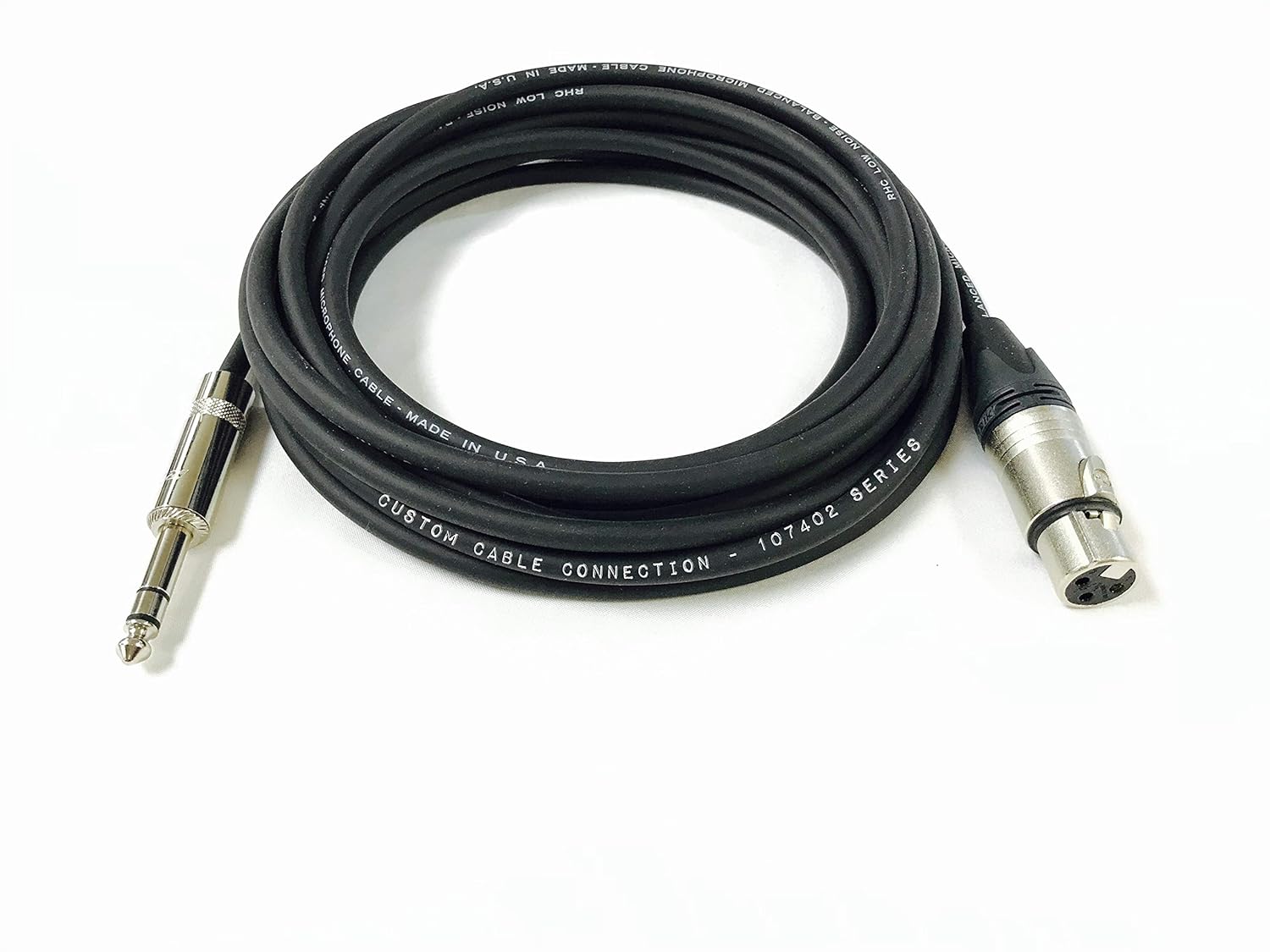 3 Foot  NC3FXX Female XLR to  Rean NYS228 1/4 Inch (6.35mm) TRS Balanced Pro Audio Cable