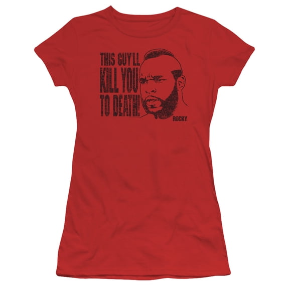 Rocky Iii Kill You To Death Junior Women's T-Shirt Sheer Red