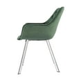 thumbnail image 3 of Topline Home Furnishings Dining Arm Chair, Velvet & Chrome Legs, 3 of 6