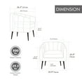 thumbnail image 3 of 3-Piece Chenille Small Living Room Items Set with Metal Legs, Channel Tufted Sofa Conversation Set for Living Room/Bedroom/Balcony/Office/Reception/Apartment, Loveseat & 2 Accent Chair,Black, 3 of 9