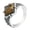 Silver Brown, variant on Men's Stainless Steel Vintage Gothic Punk Blue Stone Stone Rings Thumb Pinky Ring Silver Plated White Size 8