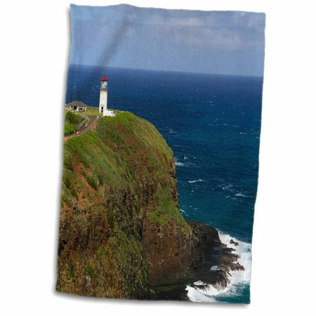 - 3dRose Kilauea Lighthouse and Point, Kauai, Hawaii, USA - US12 DFR0142 - David R. Frazier - Towel, 15 by 22-inch