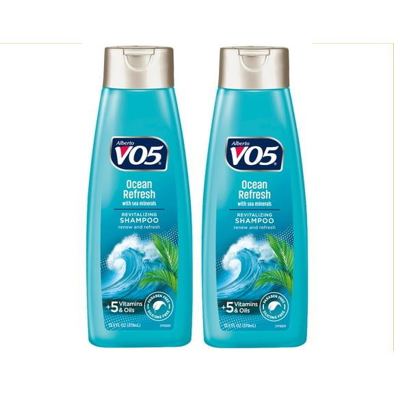 Alberto VO5 Ocean Refresh Moisturizing Hair Shampoo, for Soft and Shiny Hair, 15 fl oz (2 Pack)