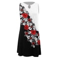 thumbnail image 3 of WILLBEST Vestidos Casuales para Mujer Vestido Suelto de Verano para Mujer, sin Mangas, Estampado Floral, Cuello En V, Ahuecado, Informal, para Playa, Minivestido XXXGrande, 3 of 3