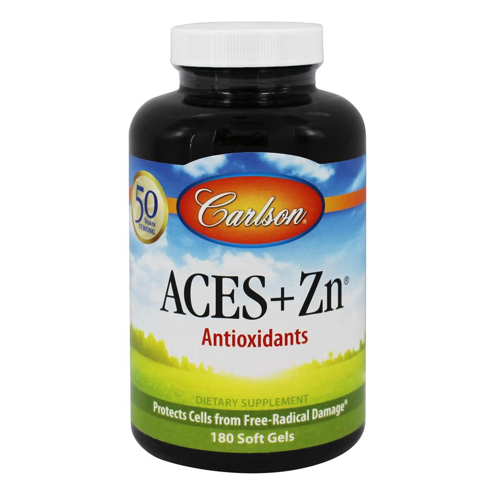 Carlson Labs ACES + Zn Vitamins A, C, E Plus Selenium and Zinc 180