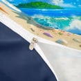thumbnail image 4 of jejeloiu Hawaii Sea Beach Wave Bedding For Girls,Ocean Conch Shell Print Duvet Cover Full,Turquoise Sand,Navy Blue Reversible,3pcs,1 Duvet Cover and 2 Pillowcases, 4 of 6