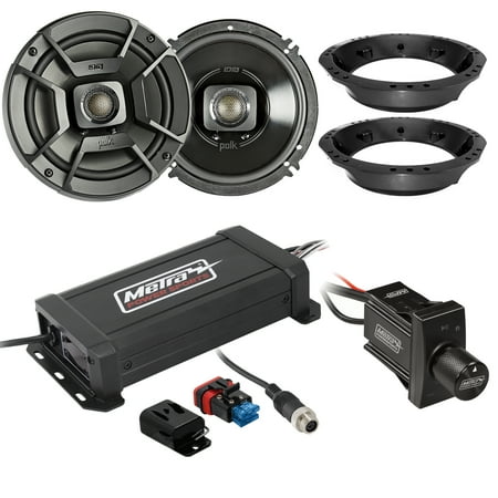 4 Zone Audio Controller Amplifier - Metra PowerSports IPX6 Marine 2-Channel Mini Amplifier, Polk Audio 6.5