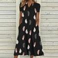thumbnail image 5 of Birdeem Robe d'Été Décontractée à Manches Courtes avec Poche pour Femmes, 5 of 5