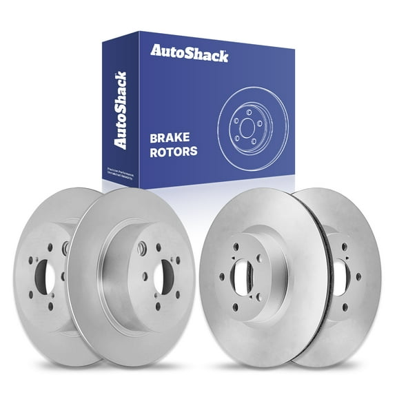 AutoShack Front Vented & Rear Solid Brake Rotors 4-PC Set Replacement for 2015-2018 Subaru Forester