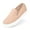 Pink, variant on Womens Slip on Sneakers Comfortable Walking Shoes Memory Foam Loafers in Grey