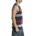 thumbnail image 3 of YAGO Men's Casual Striped Tank Top Shirt for Indoor & Outdoor (Wine/Gray-MM5) (3XL), 3 of 3