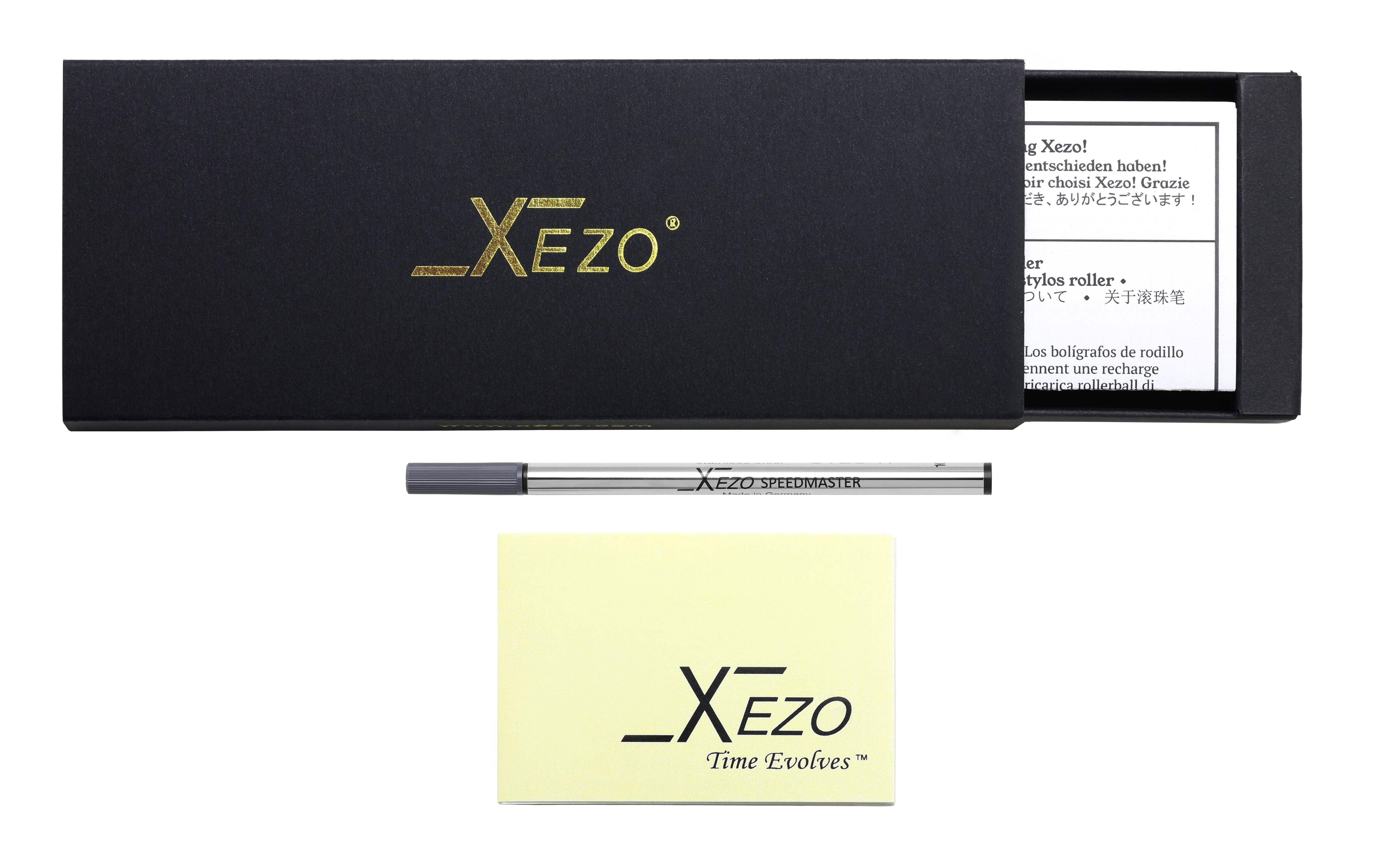 Xezo Speedmaster® White Brass Rollerball Pen - With White Mother of Pearl  Rose Gold