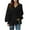 Black, variant on cfhntfmh Womens Fashion Tops V Neck Long Sleeve Babydoll Blouses Trendy Ruffle Hem Plain Dressy Casual Shirts
