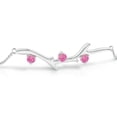 thumbnail image 2 of ANGARA Natural Nature Inspired Pink Sapphire Tree Branch Bracelet in 14K White Gold for Women (Size-3mm) | September Birthstone, Anniversary, Jewelry Gift for Women | Natural Pink Sapphire Bracelet, 2 of 7