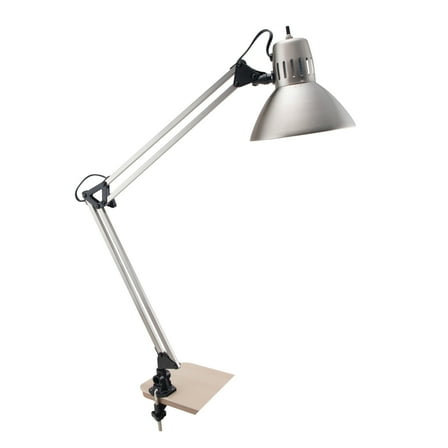 V-Light 34 inch Brushed Nickel LED Swing Arm Desk Lamp with Clamp