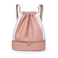 thumbnail image 1 of Minnieouse Bolsa de gimnasio portátil Senderismo Viajes Fitness Entrenamiento Casual Mochila impermeable Ropa Seco Húmedo Separación Bolsas de Envolturas para manijas de equipaje Rosa, 1 of 6