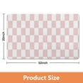 thumbnail image 3 of Elegant Checkered Bath Mat - Non-Slip, Absorbent | Machine Washable | Perfect for Bathroom | Cute Small Indoor Doormat | 20x32 inches, 3 of 5