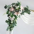 thumbnail image 4 of 2x de Flores Artificiales para Boda, Tela Blanca para Drapeado, de Flores de Cenador para Ventana, Telón de Fondo, Adornos de Decoració Macarena Guirnalda de arco de boda, 4 of 8