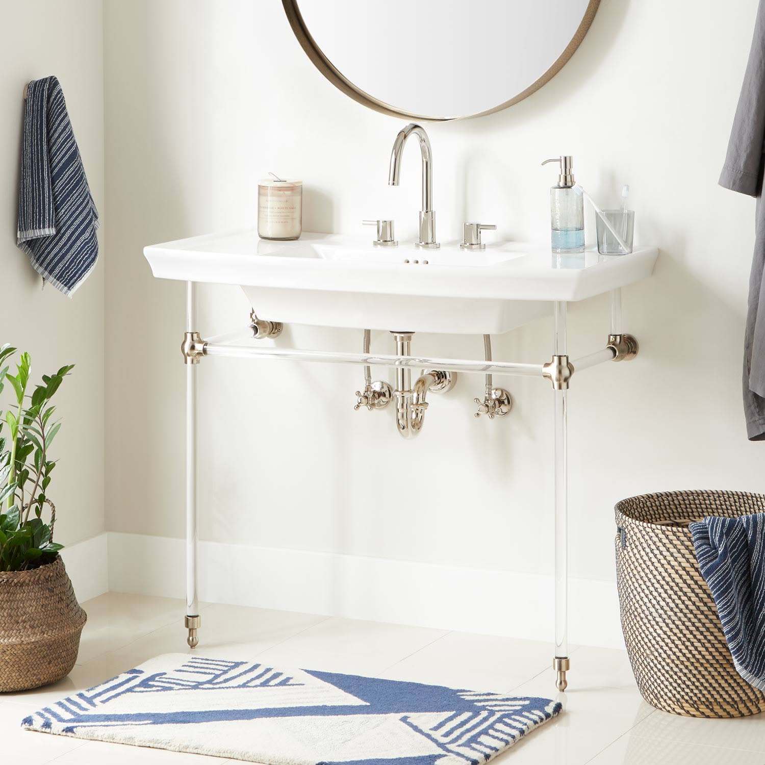 Signature Hardware 9465058 Olney 39" Vitreous China Console Sink