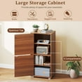 thumbnail image 6 of Gymax 2 PCS 2-Door Storage Cabinet w/ Adjustable Shelves Kitchen Buffet Cabinet w/ 2 Doors, 6 of 10