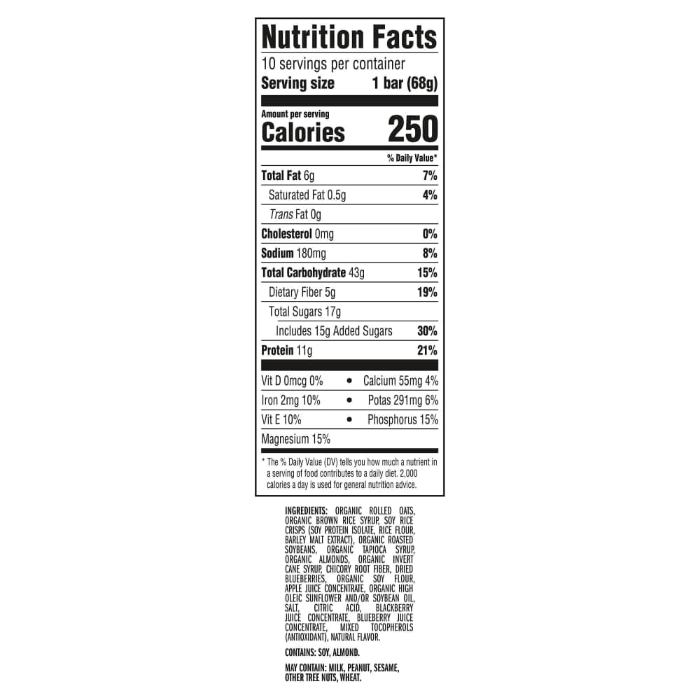 CLIF BAR Blueberry Almond Crisp Energy Bars 10 ct - 3 Pack