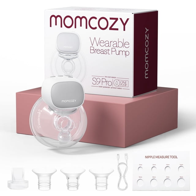 Extractor de leche Momcozy S9 Pro Updated, portátil, paquete de 1 paquete, gris