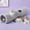 Gray, variant on Happy & Polly 2-in-1 Circular Cat Tunnel Bed, Rainbow Striped Collapsible Round Play Tube for Indoor Cats