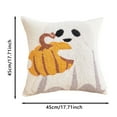 thumbnail image 3 of Halloween Throw Pillow Covers 18 x 18 Inch Ghost Bat Pattern Cushion Cases Soft Decorative Pillow Covers for Living Room Bedroom Porch Seasonal Autumn Fall Home Decor Party Accessories, 3 of 4