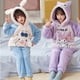 thumbnail image 1 of Pijamas de invierno para niños de Anime Sanrio Hello Kitty Cinnamoroll Kuromi, bonitos pijamas de terciopelo coral de My Melody, cálidos y gruesos, regalo para niñas, 1 of 5