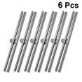 thumbnail image 2 of 6pcs 11.4cm Straight Alloy Purse Frame Wallet Clasp Coin Bag Kiss Clasp Lock for Bag Making DIY Craft Handmade (Silver), 2 of 7